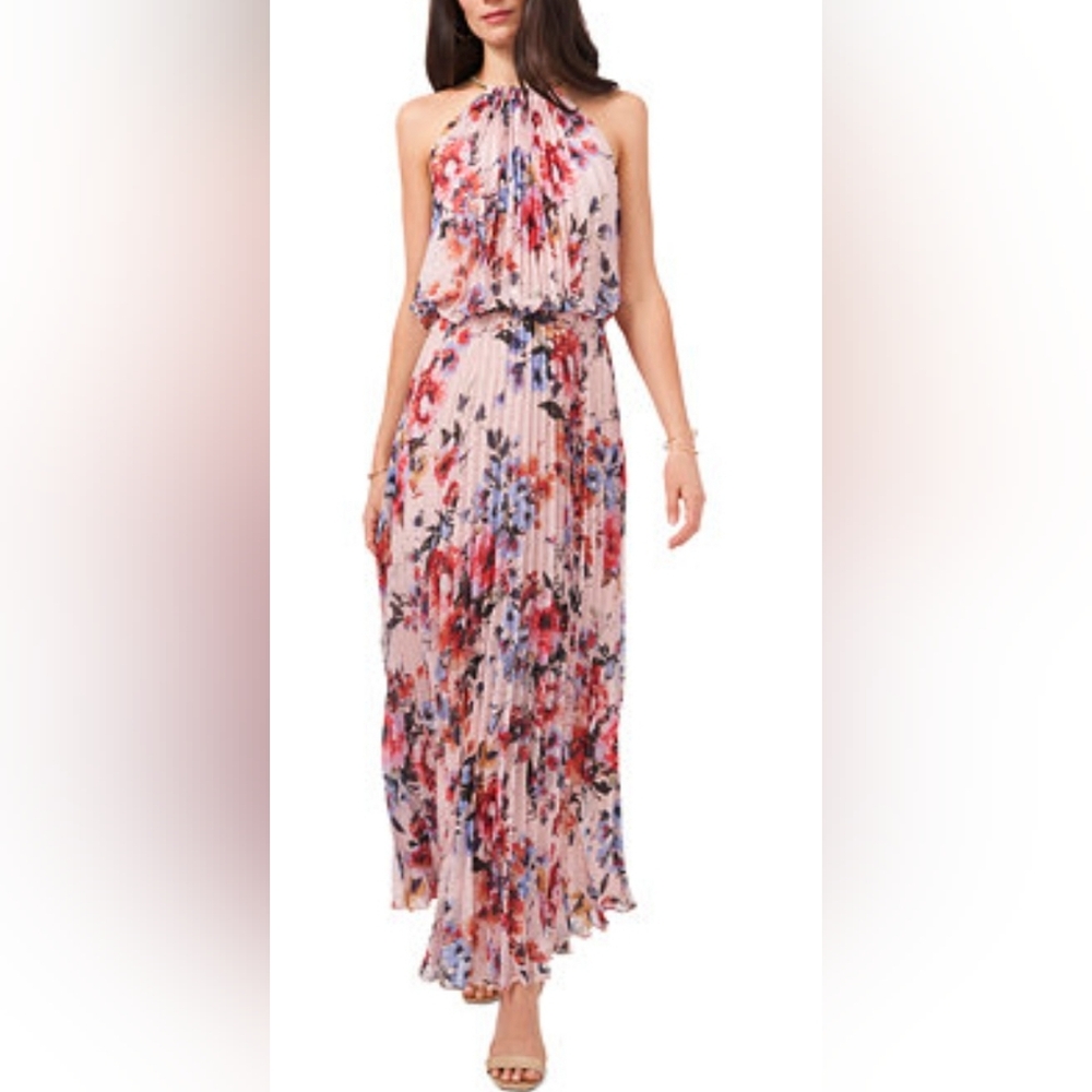 MSK Size 10 Floral Sleeveless Evening Gown